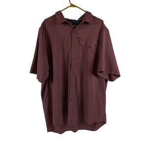 Wrangler ATG Performance Button Front Shirt Sz 2XL Mens Pockets Red Utility